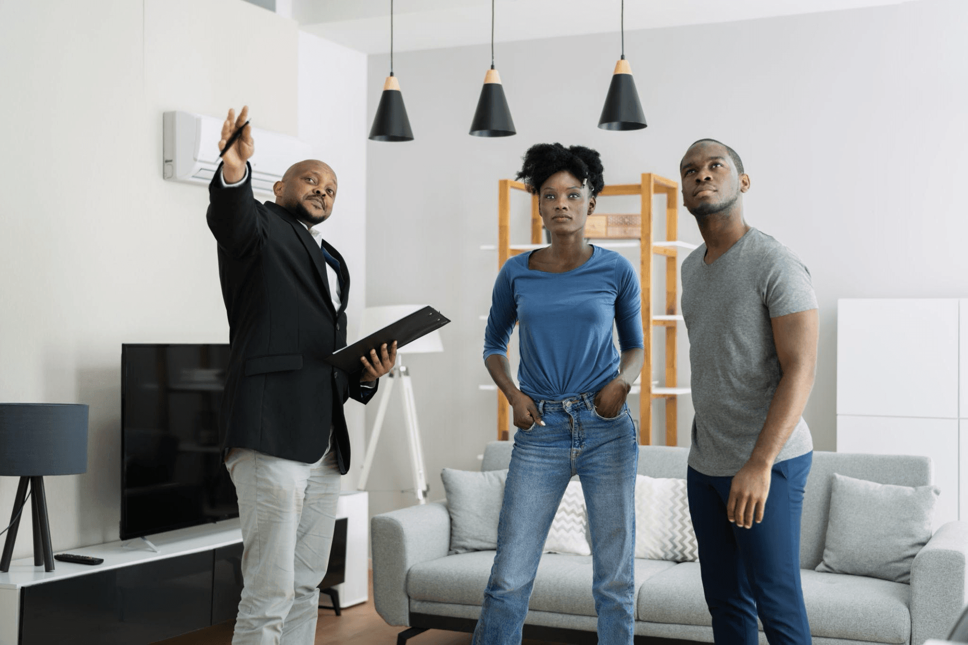 Landlord showing accommodation to students
